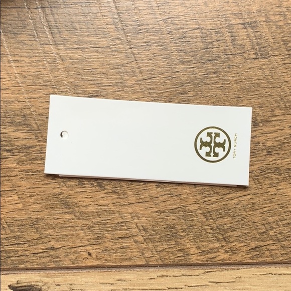 Tory Burch Leather Savannah Striped Chain Flat Wallet Crossbody Bag - Picture 7 of 9